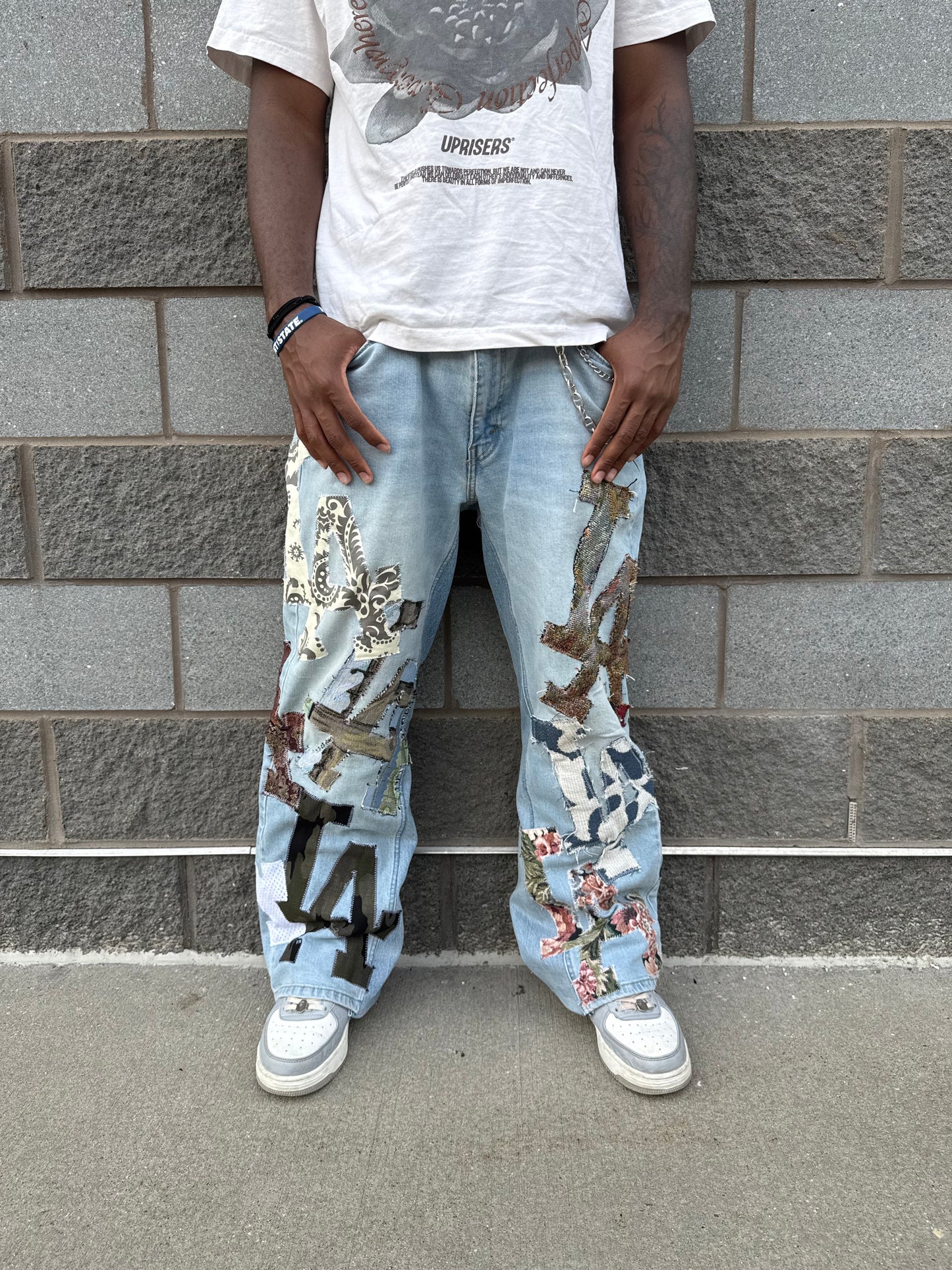 LA patchwork jeans