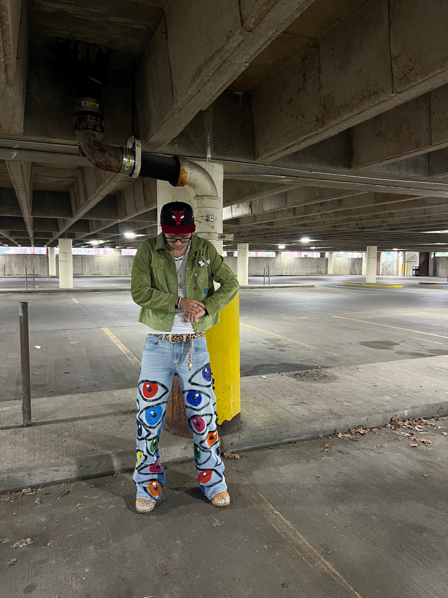 Painted Eyeball Jeans