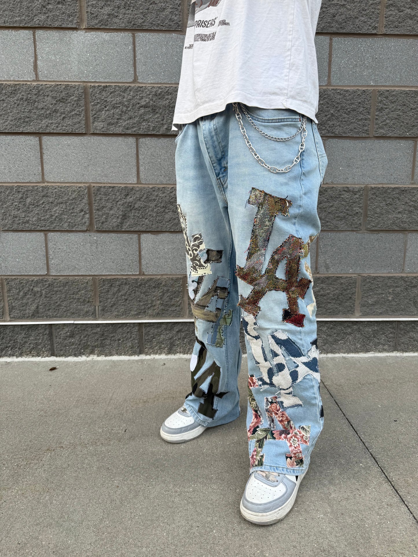 LA patchwork jeans