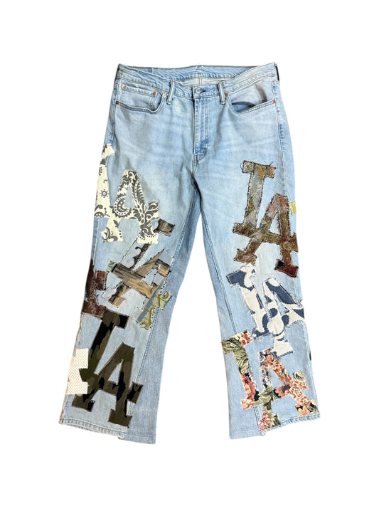 LA patchwork jeans